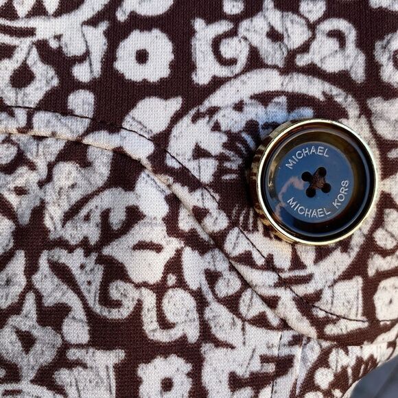 Michael Kors Sheath Logo Buttons Sleeveless Casual Dress - Picture 4 of 7